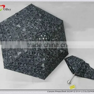 19" 3 Fold UV Protection Umbrella thumbnail-1