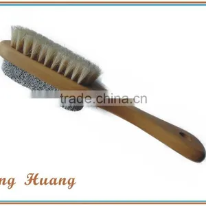 Wooden Nail Brush With Pumice Stone and Bristle thumbnail-1