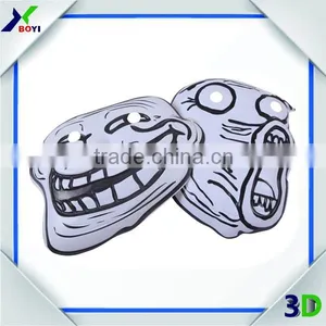 Black and White Round Shape PVC Cute Funny Clown Masks With Difference Design thumbnail-6