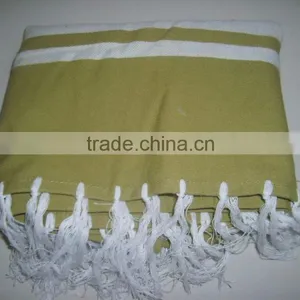 100% Cotton Stripe Beach Towel With Fringe thumbnail-5