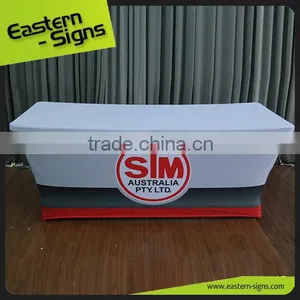 Trade Show Advertising Transfer Printing Polyester Cheap Square Table Cloth thumbnail-2