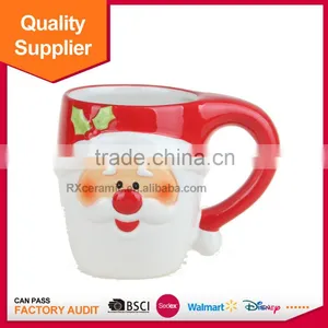 Eco-Friendly Feature and Christmas Snowman Shape Ceramic Coffee Cup thumbnail-4