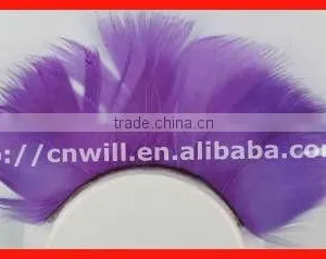 Pretty Purple Feather Eyelashes Fancy Feather Eyelashes Wholesale For 2013 thumbnail-1