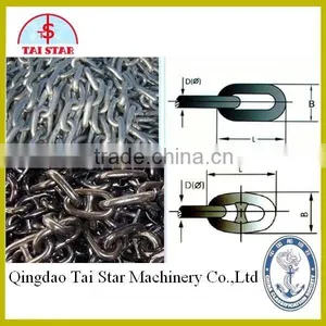 Black Painted Welded Marine Anchor Chain for Ship thumbnail-2