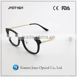 Golden Color Metal Temple Acetate Frame Spectacle Frames thumbnail-1