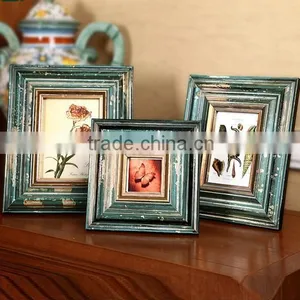 Top Quality Retro Table Wall Decorative Archaistic Wooden Picture Rahmen Handmade Baroque Antique Natural Solid Wood Photo Frame thumbnail-1
