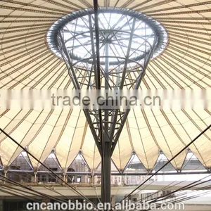 Cable Net Tension Membrane Structure Roof With Permanent PTFE Coated Fiber Glass Fabric for Yurt Tent thumbnail-2