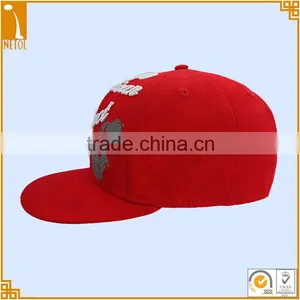 Red Custom Brand Flexflt Fitted Cotton Baseball Caps thumbnail-2