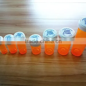 Child Safety Pharmacy Vial Tablet Pill Vial Packaging Plastic Reversible Vials thumbnail-1