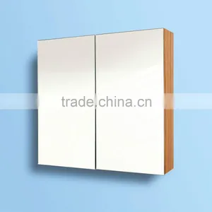 Wooden Bathroom Mirror Cabinet Mirrored Shaving Cabinet thumbnail-1