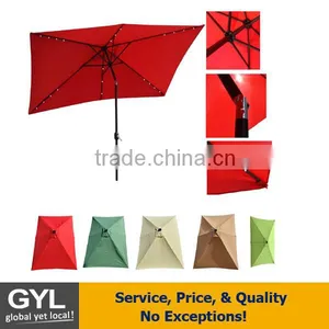 Best Choice Solar Rectangle Tilt Patio Umbrella, LED Umbrella thumbnail-1