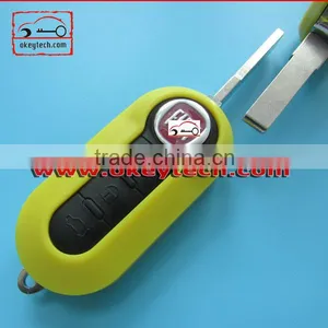 High Quatity Fita 500 Flip Remote Key Shell Yellow 3 Button Fiat 500 Brava Panda Punto Fobs Romote Key Case thumbnail-3