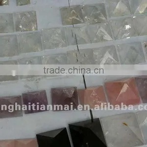 TOP Beautiful Natural Crystal Pyramid Rose Quartz Amethyst Quartz Crystal Pyramid thumbnail-1