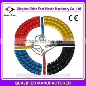 HOT SELL!! HDPE PP PE PVC Hydraulic Spiral Sheath Wrap Hose Tube Protector Making Machine in Qingdao Shandong China thumbnail-3