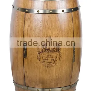 18bottles Wood Wine Barrel Cabinet thumbnail-1