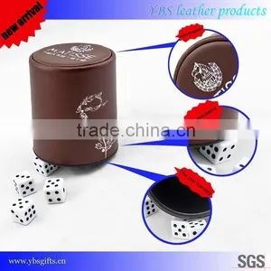 Customized Logo pu Leather Dice Cup With Dices thumbnail-2