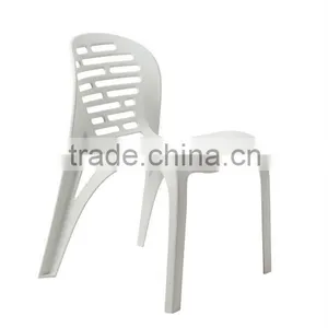 2014 High Quality White Stackable Outdoor Plastic Chair Price With Plastic Feet HC-N025 thumbnail-1