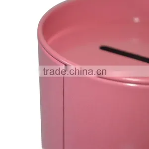 Customize Coin Round Bank Money Saving Tin Boxes/Round Tin Coin Bank,Round Tin Money Box Gift Piggy Bank thumbnail-3