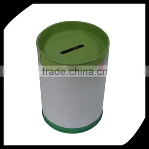 Money Saving Tin Box, Bank Tin, Storage Piggy Bank Tin Box thumbnail-1