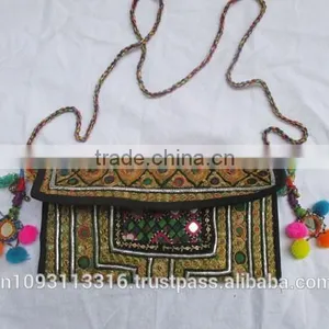 VINTAGE CLUTCH BANJARA HAND EMBROIDERY ETHNIC PATCHWORK HANDMADE BAG VINTAGE CROSS BODY CLUTCH BAG thumbnail-1