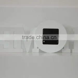 White Funny Wooden Clock thumbnail-2