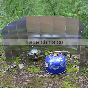 10 Plates Fold Camping Cooker Gas Stove Wind Shield Screen Foldable Outdoor thumbnail-5