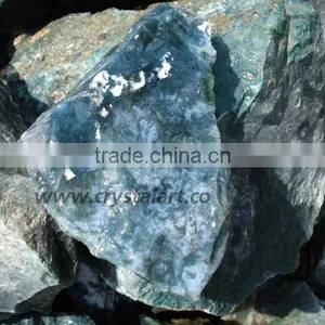 GREEN MOSS AGATE ROCKS ROUGH STONE thumbnail-1