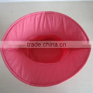 Magenta 100% Cotton Wide Brim Bucket Fishing Hats and Caps thumbnail-4