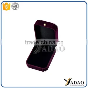 Customized With Botton Flocking Velvet Cover Ring Packaging Box thumbnail-5
