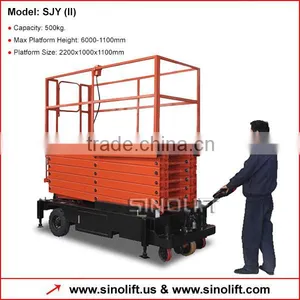 Sinolift SJY(II) Mobile Scissor Lift Platform With Traction Device thumbnail-1