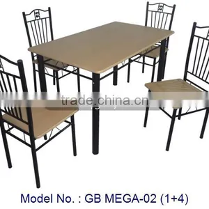 New Special Designs Metal Chairs With Table 1+4 Dining Sets For Home Indoor Furniture In High Quality And Cheap Price thumbnail-1