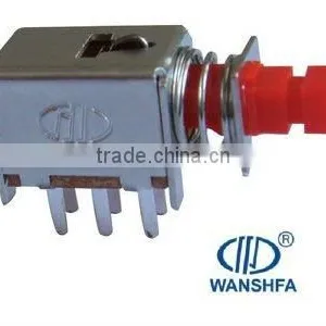 'PS-22F01L Self-lock DPDT 50vdc 0.5A Push Switch thumbnail-1