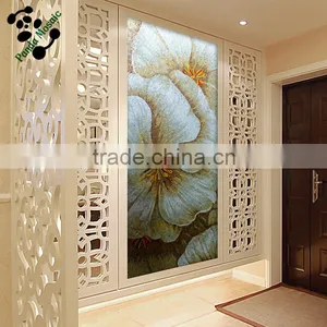 SMM04 Glass Mosaic Wall Mural With Flower Pattern thumbnail-1