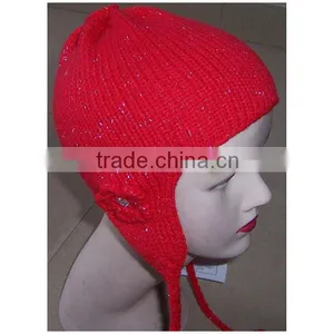 Children's Knitted Cap With Earflaps thumbnail-1