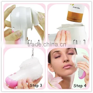 Sonic Facial Brush Vibrate Electrical Cleaning With 15pcs Cotton thumbnail-5