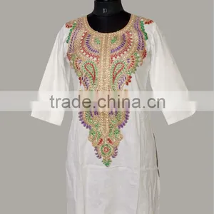 Delightful Pure Cambric Cotton Kurti With Embroidery thumbnail-1