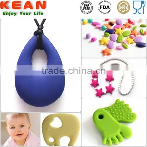 Approved by FDA/ SGS/LFGB/CE 15 Colors for Option Star Pendant Baby Cute Toy Make by Food Grade Silicone thumbnail-1