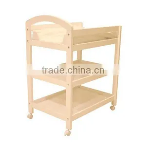 Australia Style Sleigh 3 Tier Solid Wood Portable Baby Change Table thumbnail-2