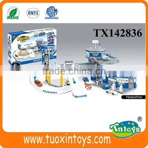 Kids Parking Garage for Police Cars Vehicle Toys thumbnail-1