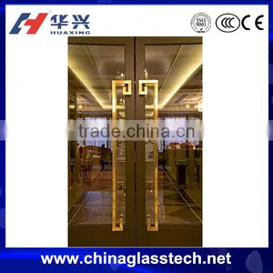 Thermal Break Aluminum Swing Commercial Double Glass Doors thumbnail-1