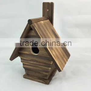 New Natural Usage Cheap Wholesale Antique New Unfinished Wooden Bird House Wholesale thumbnail-2