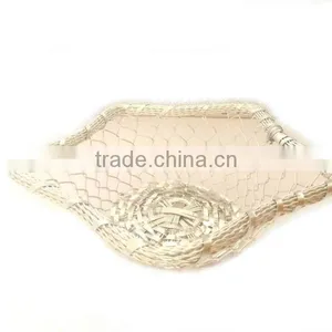 Hand Woven Stylish Bread Fruit Aluminium Basket thumbnail-1