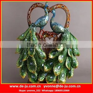 Peacock Couple Shower Resin Crafts Figurine thumbnail-1