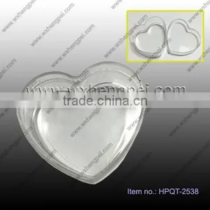 Cleverish Portable Cute Transparent Heart Plastic Storage Jewelry Wedding Box Kit thumbnail-1