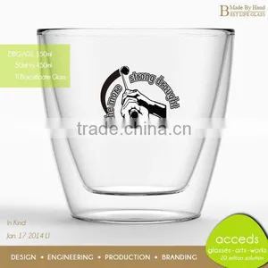 Customized Printing New Doube Wall Glass Milk Cup thumbnail-3