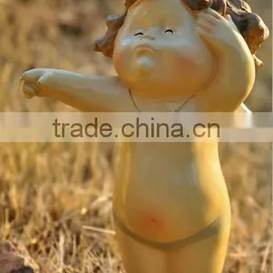 Angry Nude Child Statue Unique Cartoon Baby Angel Boy Souvenirs for Sale thumbnail-1