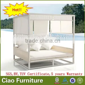 Fashion Aluminium Sunbed Outdoor Sofa Bed With Canopy thumbnail-1