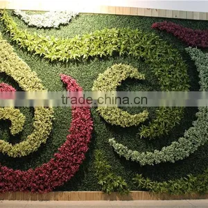 Fake Plant Free Combination Grass Flower Green Wall for Hotel Office Decoration thumbnail-3