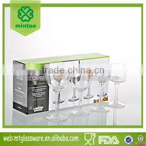 2-3oz Top Grade 4 Clear Mini Wine Shot Glass Set With Gift Dacking thumbnail-1