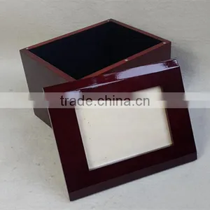 Wholesale Cheap MDF Veneer Photo Frame Urns With Magnet Open thumbnail-4